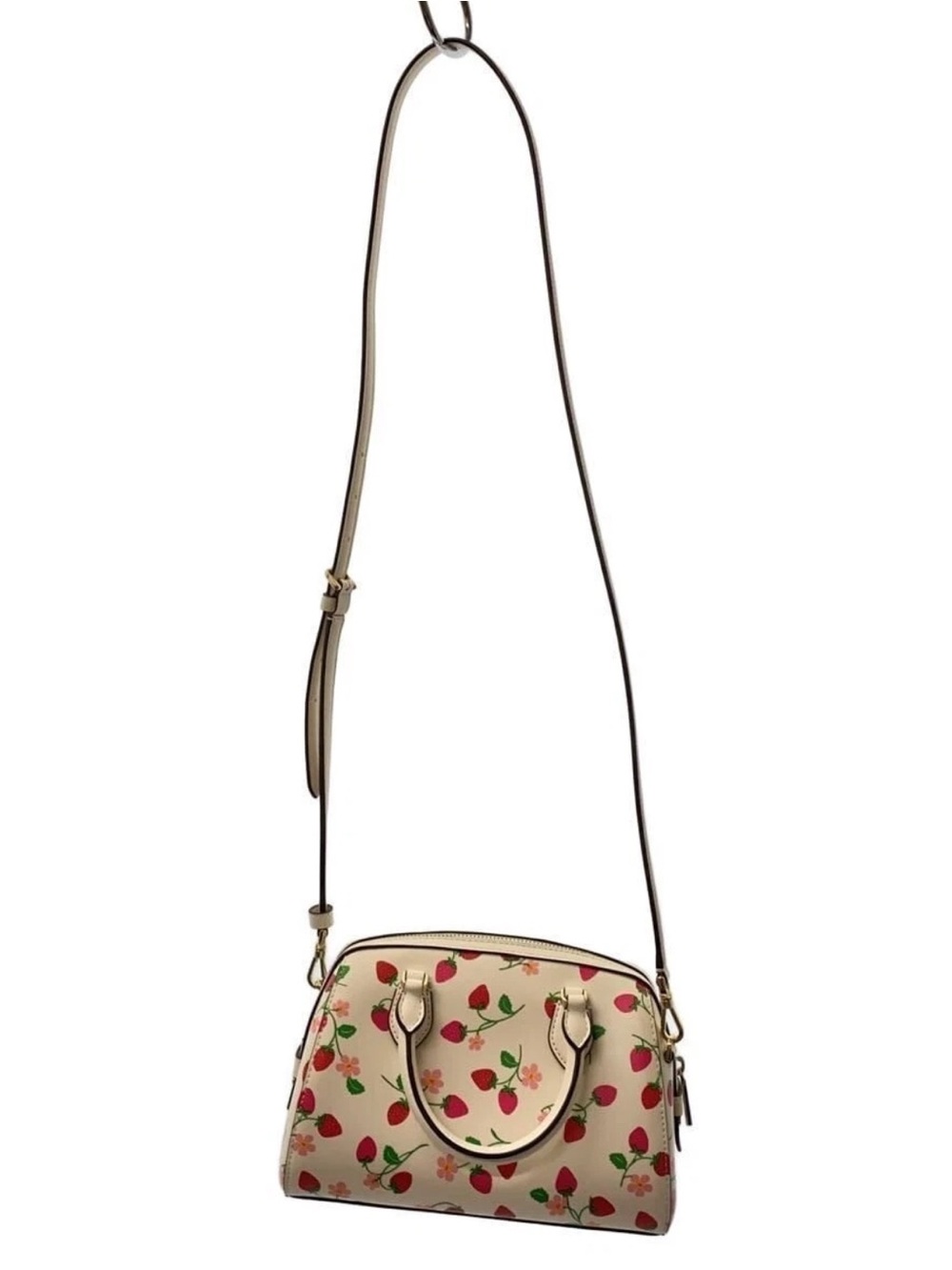 kate spade Cream Strawberry-Print Crossbody Bag